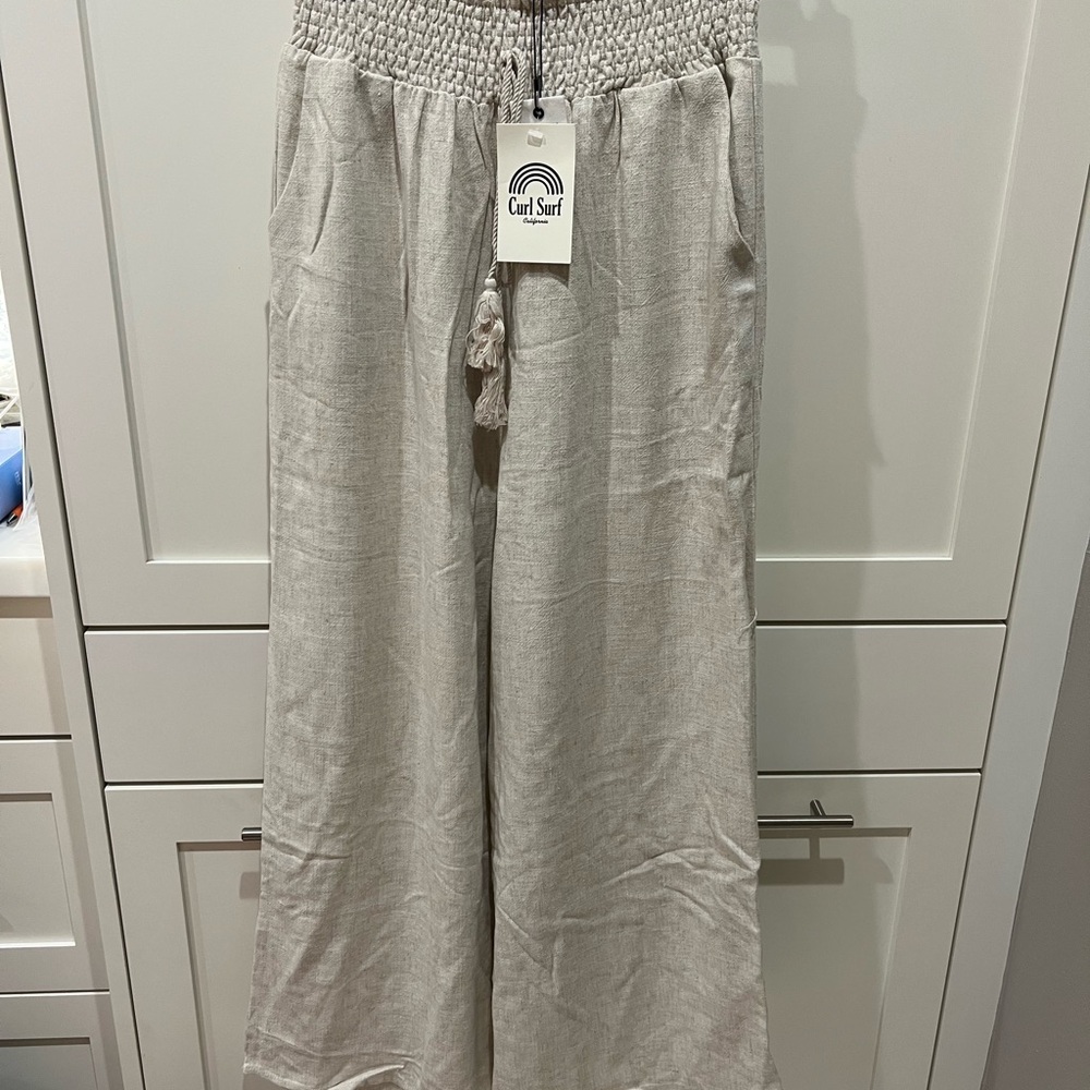 Curl Surf Women's Wide Leg Pants - Cream